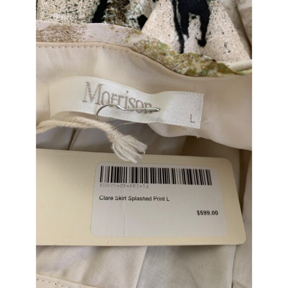 Rare Morrison Fabrics Australia Clare Skirt Splashed Midi Silk NWT $599 8755 - Picture 7 of 7